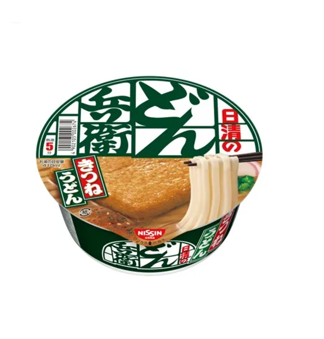 Donbei Kitsune Udon cup with Fried Tofu 日清のどん兵衛きつねうどん