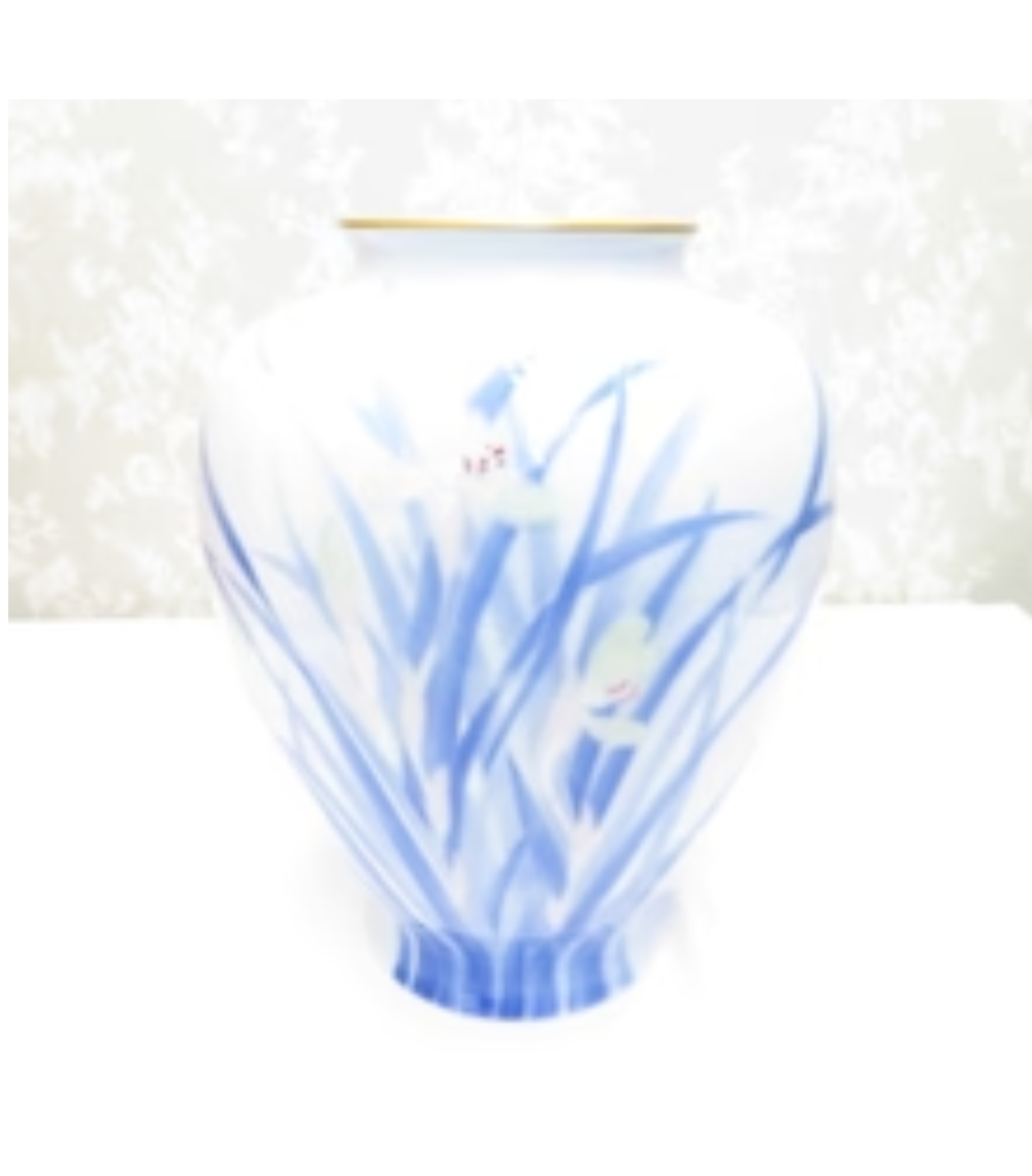Hand Painted Vase of Fuji Sakura by Fukagawa Arita有田焼花瓶